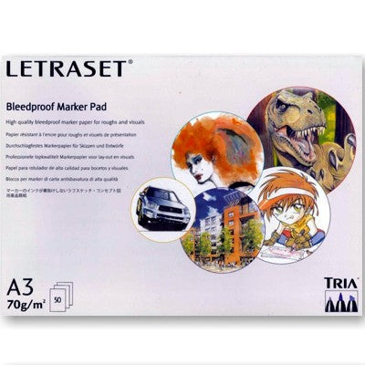 Bloco Para Marcador Bleedproof LetraSet A3 70g/m² 50 Folhas
